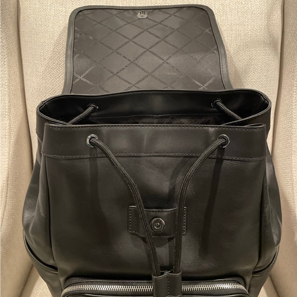 NEW Michael Kors Varick Pocket Rucksack Leather Black - Picture 10 of 12